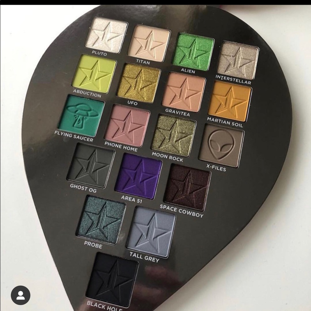 Dameged Jeffree star cosmetics alien palette
